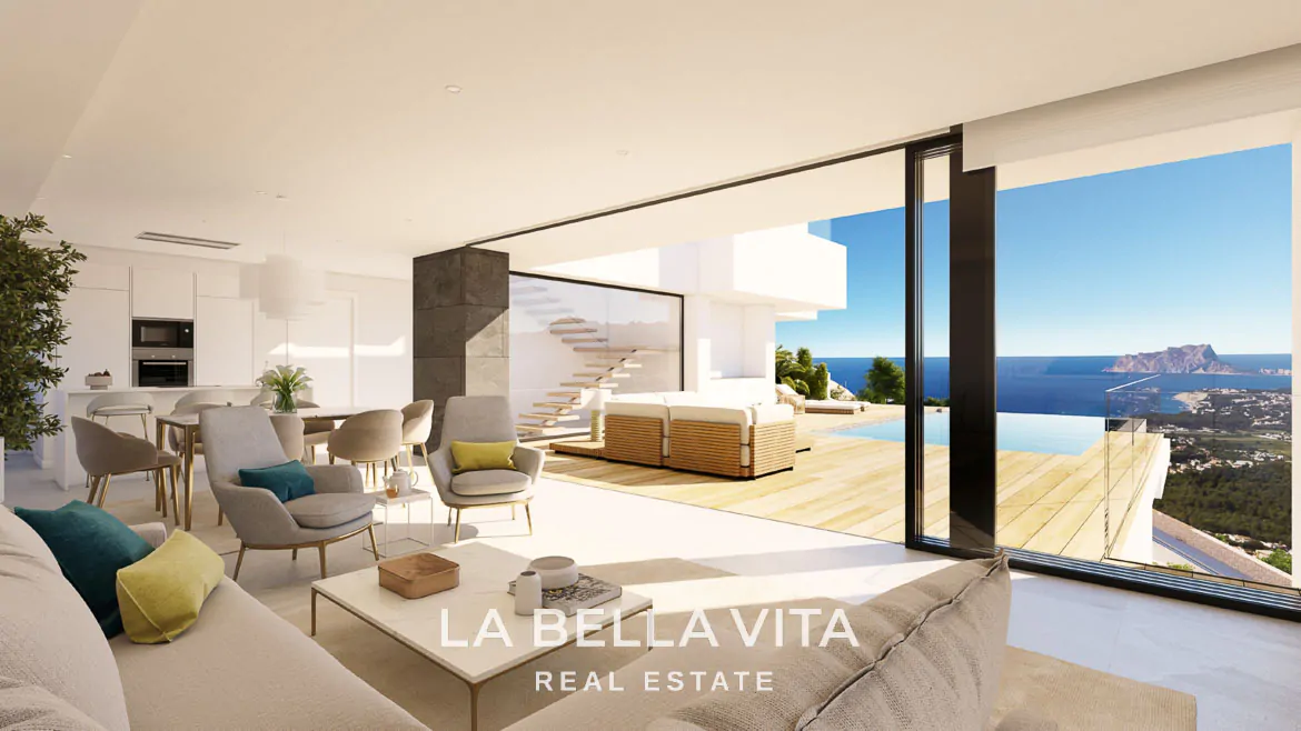New Build Property with Sea Views for Sale near Moraira, in Cumbre del Sol, Spain