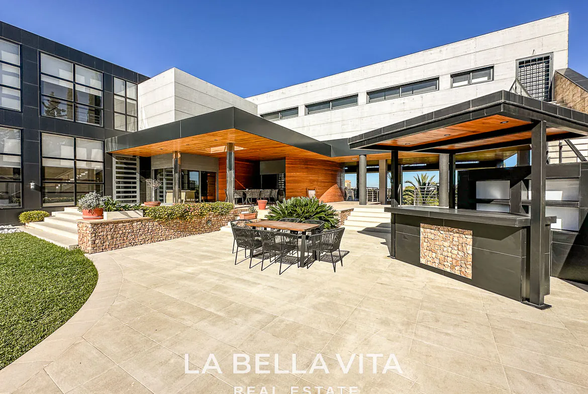 Exclusive Boutique Hotel Villa for Sale in Campoamor, Orihuela Costa – Luxury 7-Bedroom Property with Gourmet Kitchen and Private Pool, Closed Garage
