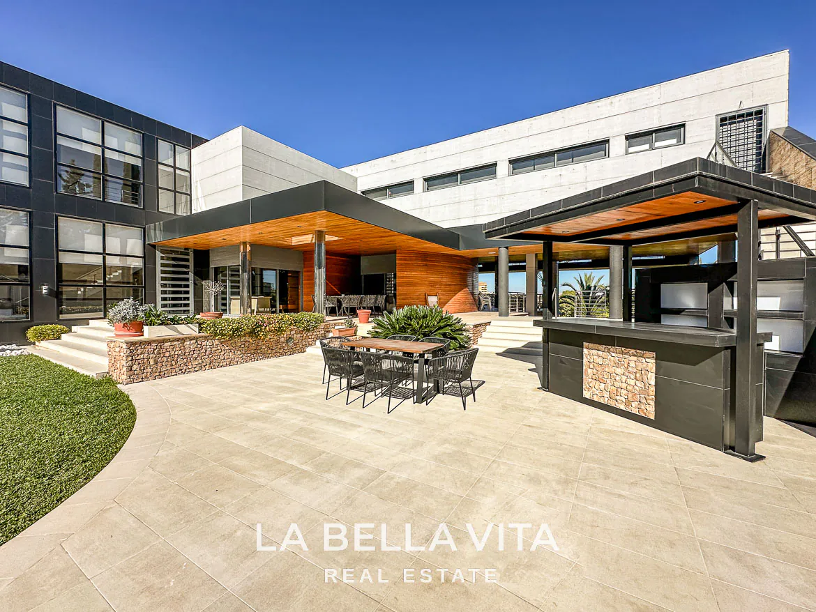 Exclusive Boutique Hotel Villa for Sale in Campoamor, Orihuela Costa – Luxury 7-Bedroom Property with Gourmet Kitchen and Private Pool, Closed Garage
