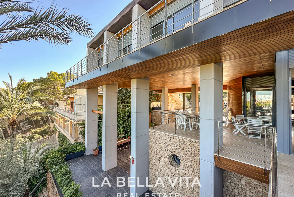 Exclusive Boutique Hotel Villa for Sale in Campoamor, Orihuela Costa – Luxury 7-Bedroom Property with Gourmet Kitchen and Private Pool, Closed Garage