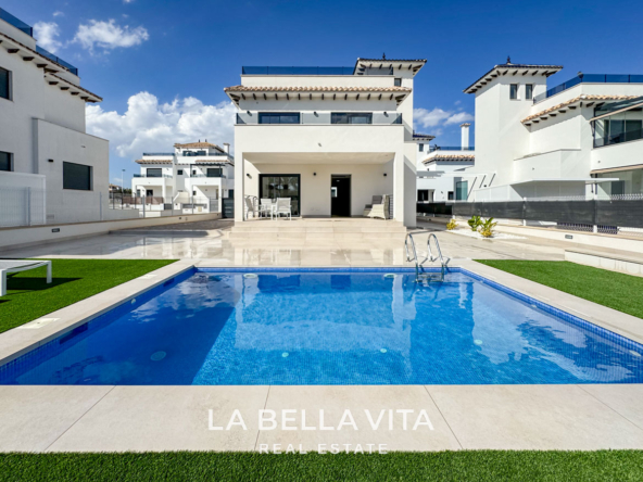 New Build Mediterranean style Key Ready Villa for sale by the beach in La Marina, Alicante