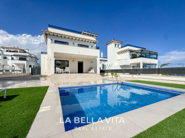 New Build Mediterranean style Key Ready Villa for sale by the beach in La Marina, Alicante