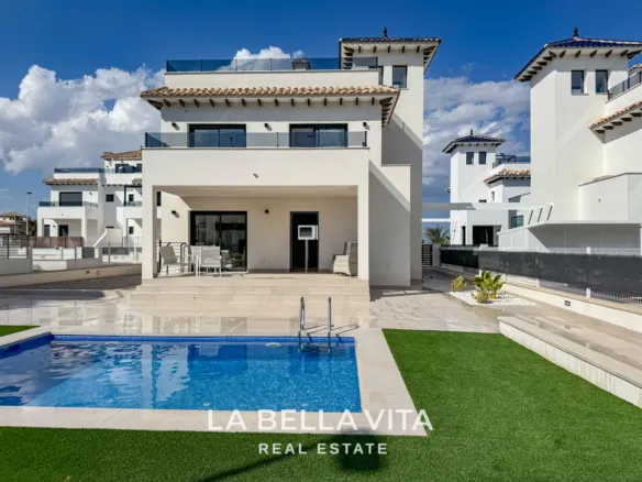 New Build Mediterranean style Key Ready Villa for sale by the beach in La Marina, Alicante