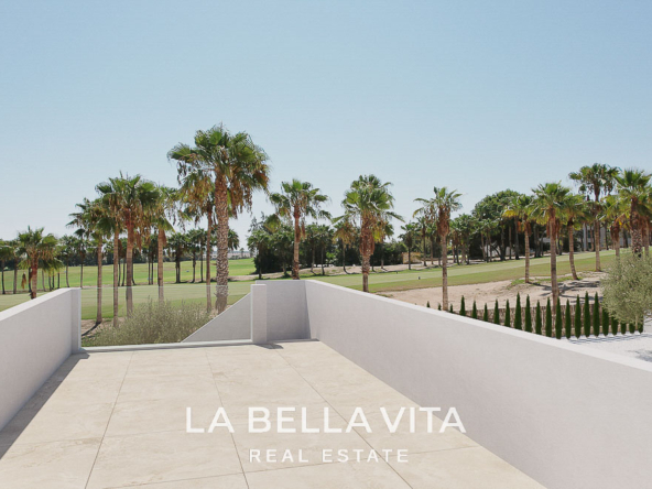 Detached New Build ibiza-style Frontline Golf Properties for sale in La Finca Golf Resort, Alicante