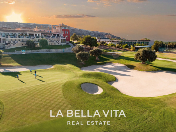 Detached New Build ibiza-style Frontline Golf Properties for sale in La Finca Golf Resort, Alicante