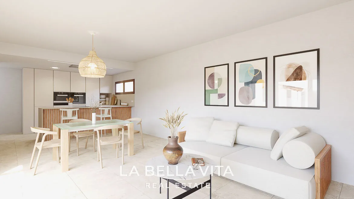 Detached New Build ibiza-style Frontline Golf Properties for sale in La Finca Golf Resort, Alicante