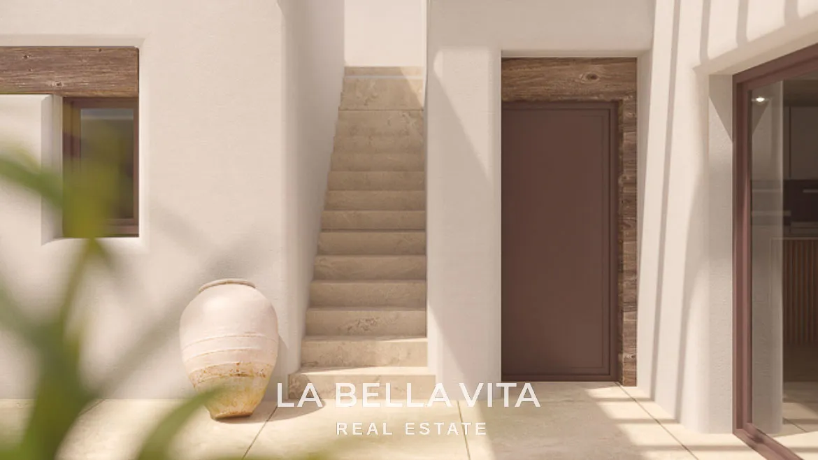 Detached New Build ibiza-style Frontline Golf Properties for sale in La Finca Golf Resort, Alicante