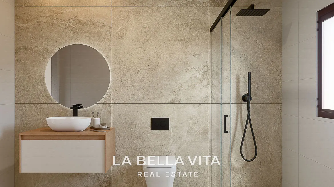 Detached New Build ibiza-style Frontline Golf Properties for sale in La Finca Golf Resort, Alicante