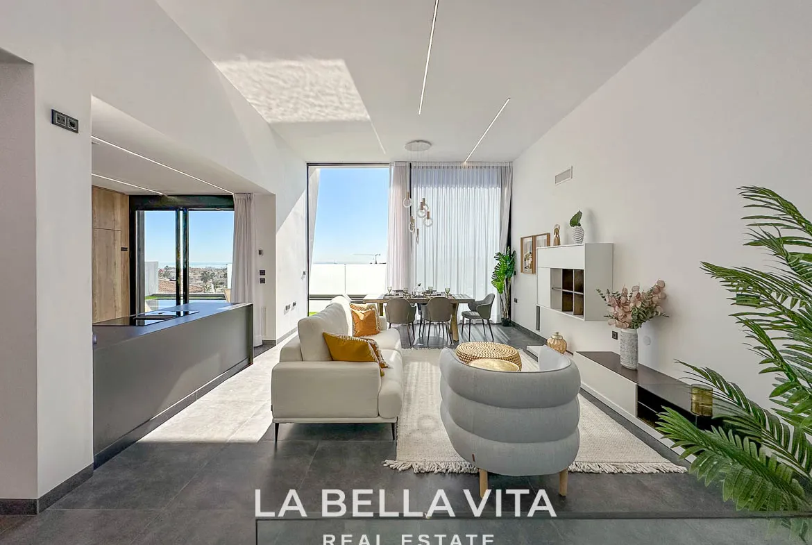 Modern Key Ready Property with Sea Views, private pool, solarium and closed garage for sale in Blue Lagoon, Villamartin, Orihuela Costa, Alicante, Spain