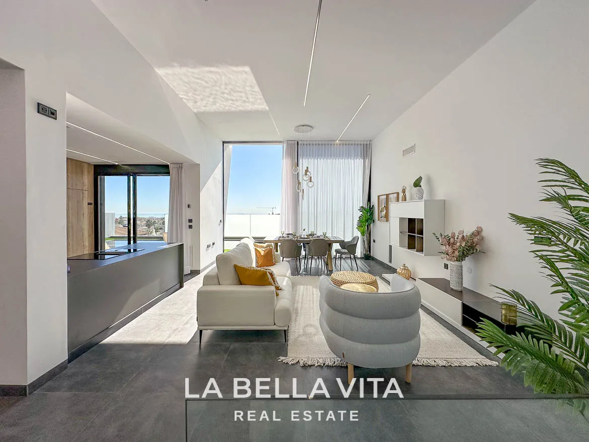 Modern Key Ready Property with Sea Views, private pool, solarium and closed garage for sale in Blue Lagoon, Villamartin, Orihuela Costa, Alicante, Spain