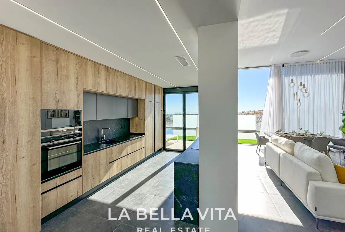 Modern Key Ready Property with Sea Views, private pool, solarium and closed garage for sale in Blue Lagoon, Villamartin, Orihuela Costa, Alicante, Spain