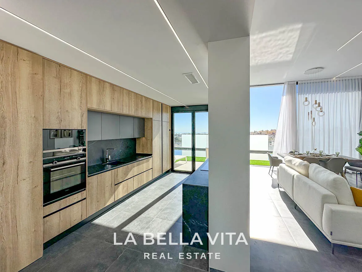 Modern Key Ready Property with Sea Views, private pool, solarium and closed garage for sale in Blue Lagoon, Villamartin, Orihuela Costa, Alicante, Spain