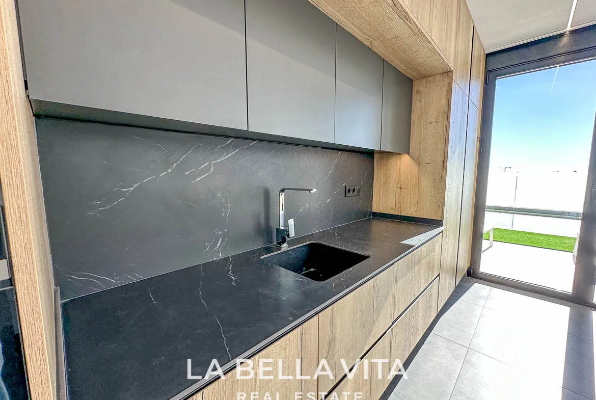 Modern Key Ready Property with Sea Views, private pool, solarium and closed garage for sale in Blue Lagoon, Villamartin, Orihuela Costa, Alicante, Spain