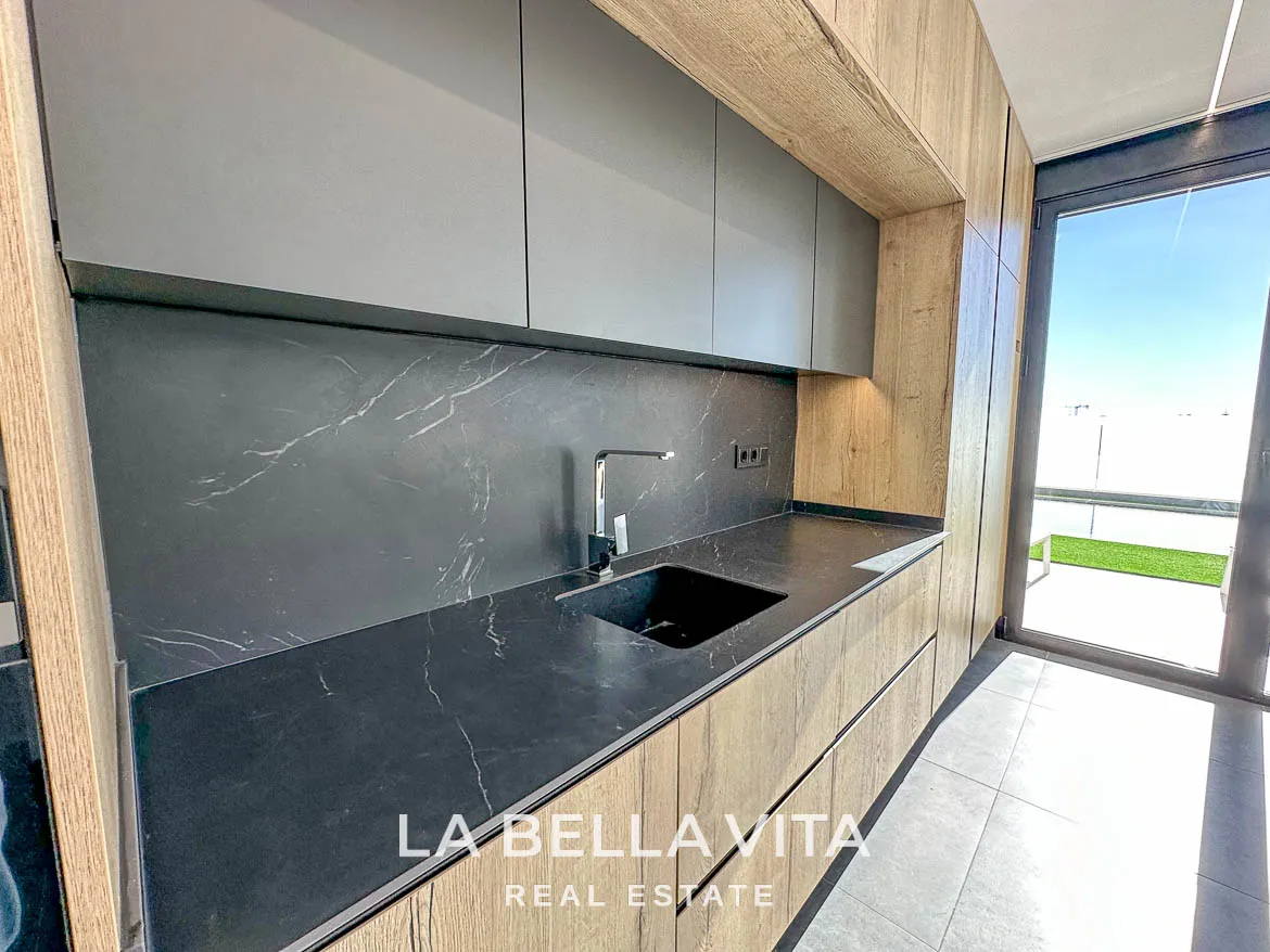 Modern Key Ready Property with Sea Views, private pool, solarium and closed garage for sale in Blue Lagoon, Villamartin, Orihuela Costa, Alicante, Spain