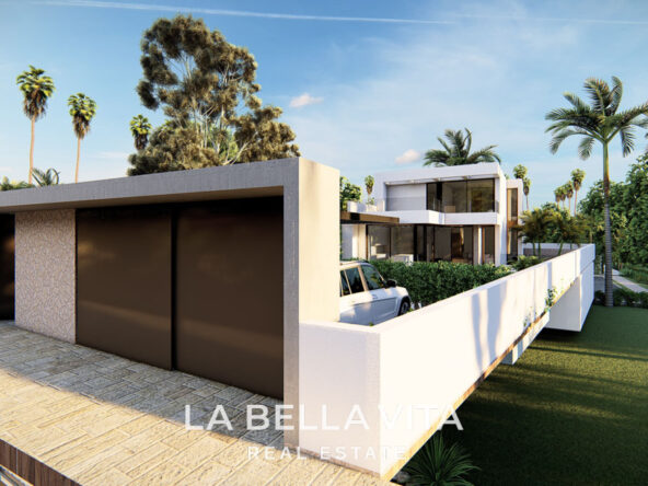 Elite New Build Villas in privileged location by the sea for sale in La Zenia Beach, Orihuela Costa, Spain