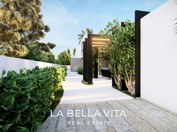 Elite New Build Villas in privileged location by the sea for sale in La Zenia Beach, Orihuela Costa, Spain