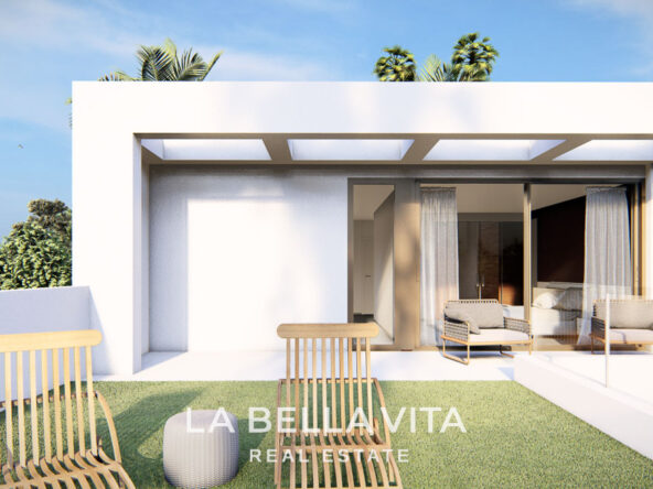 Elite New Build Villas in privileged location by the sea for sale in La Zenia Beach, Orihuela Costa, Spain