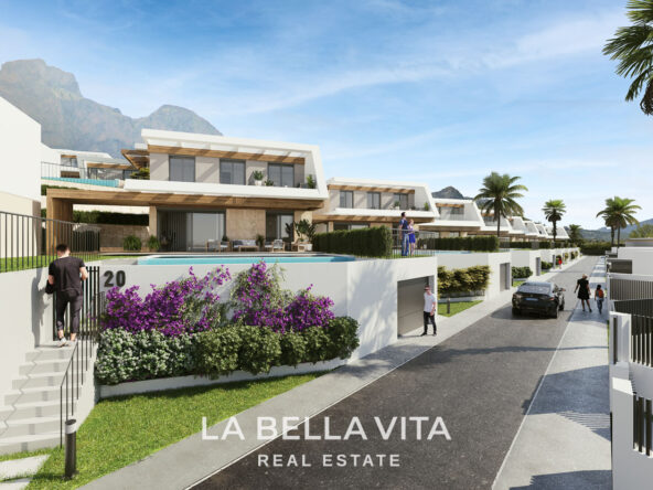 Modern New Build Villas with sea views for sale in Polop, Alicante, 2-3 Bedrooms