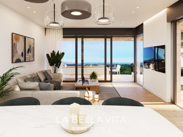 Modern New Build Villas with sea views for sale in Polop, Alicante, 2-3 Bedrooms