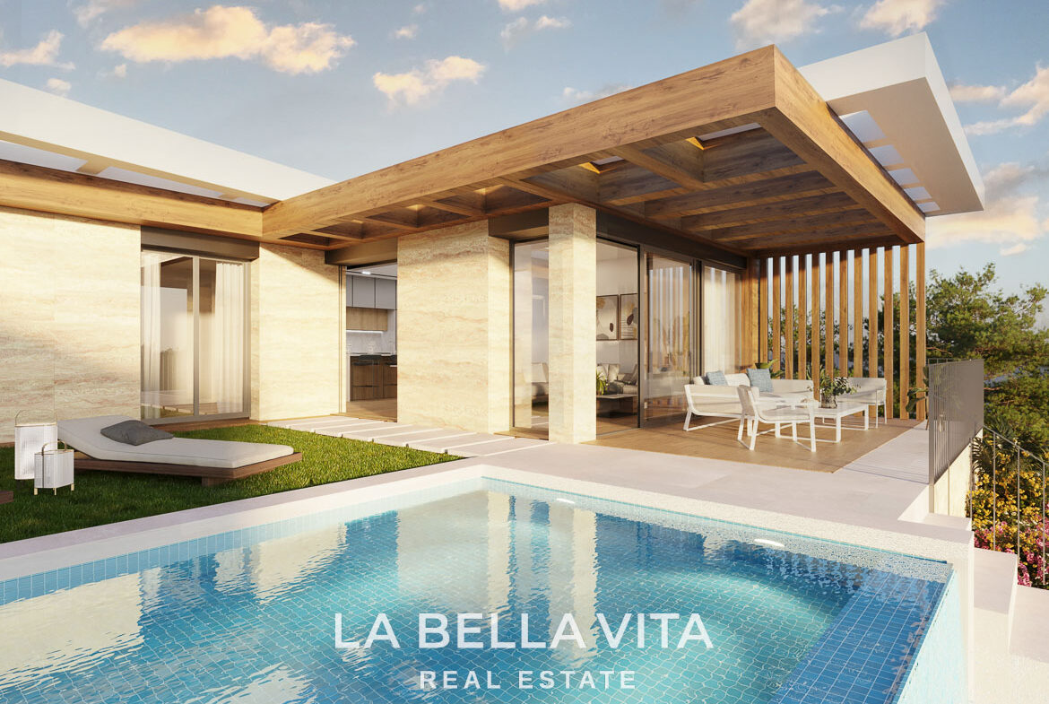 Modern New Build Villas with sea views for sale in Polop, Alicante, 2-3 Bedrooms