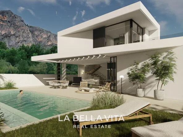 New Build Luxury Properties with private pools and sea views and optional basement For Sale in Polop, Alicante