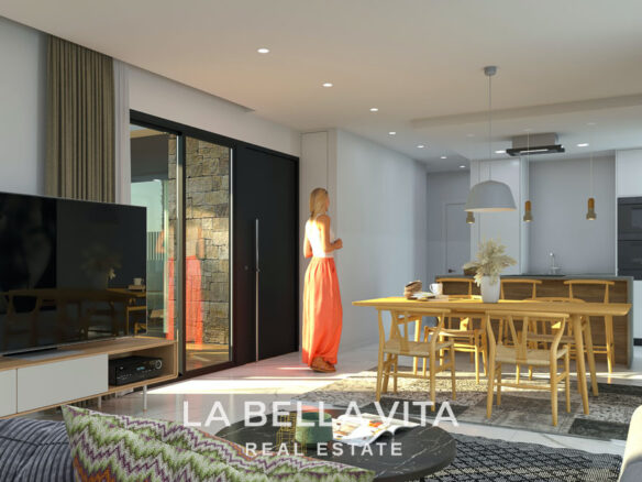New Build One Storey Villas with private pools for sale in La Herrada, Los Montesinos, Alicante