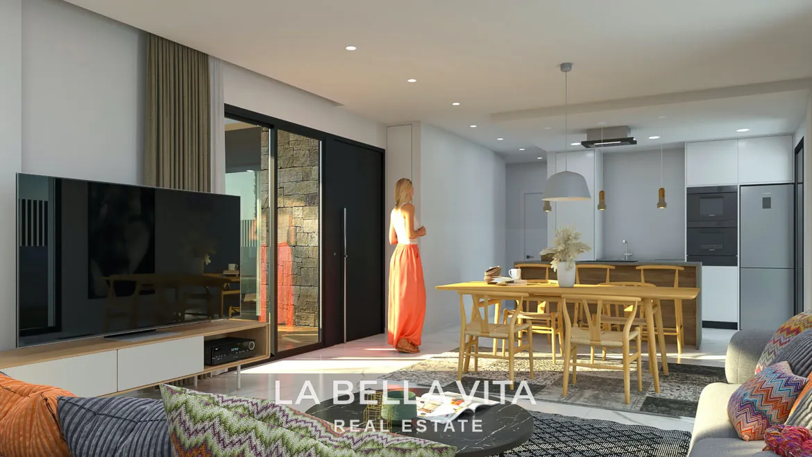 New Build One Storey Villas with private pools for sale in La Herrada, Los Montesinos, Alicante
