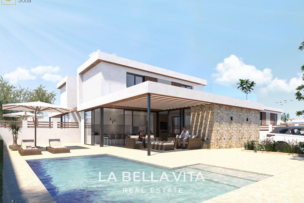 New Villas with private pool for sale in Lomas de Cabo Roig