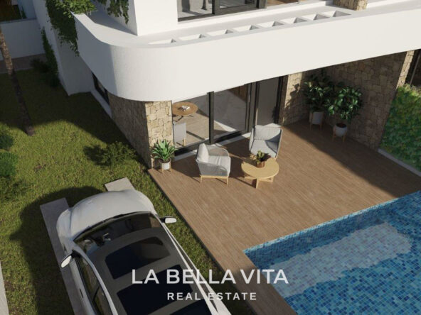 New build Properties with private pools and solariums for sale in Los Montesinos, La Herrada, Alicante, Spain