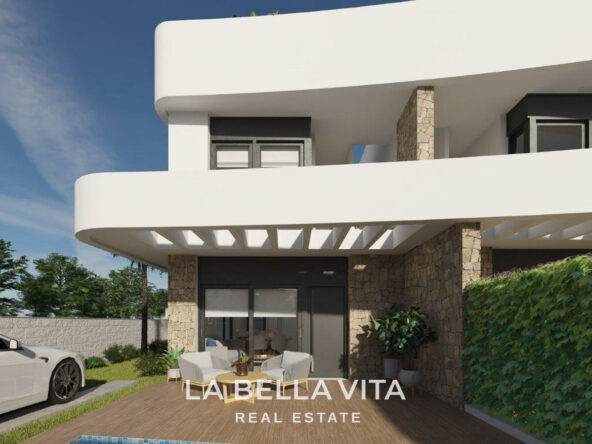 New build Properties with private pools and solariums for sale in Los Montesinos, La Herrada, Alicante, Spain