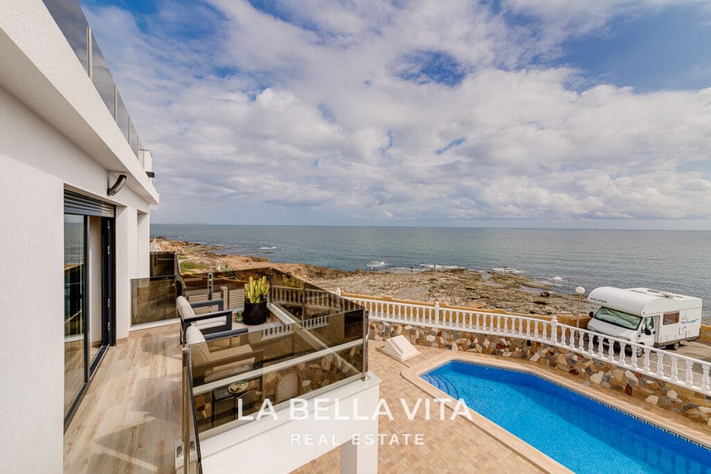 Frontline Sea View Property by the beach for sale in La Mata, Torrevieja