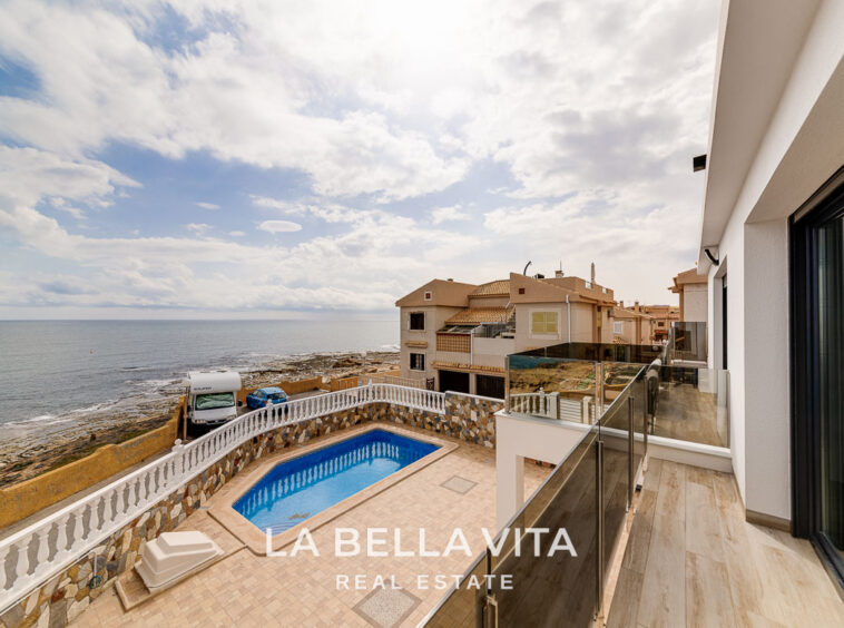 Frontline Sea View Property by the beach for sale in La Mata, Torrevieja