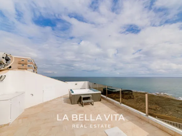 Frontline Sea View Property by the beach for sale in La Mata, Torrevieja
