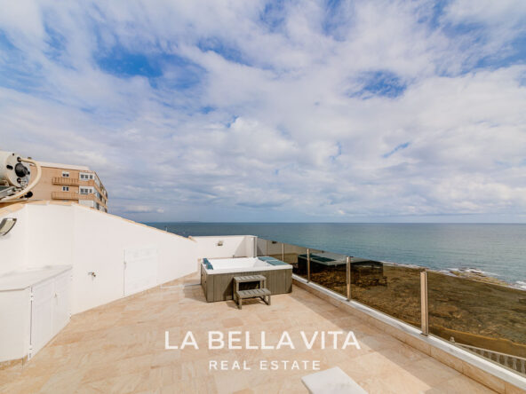 Frontline Sea View Property by the beach for sale in La Mata, Torrevieja