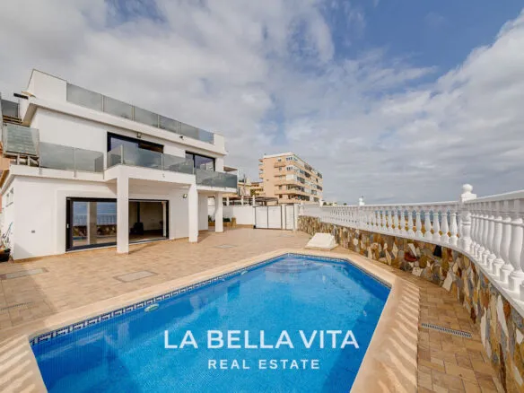 Frontline Sea View Property by the beach for sale in La Mata, Torrevieja