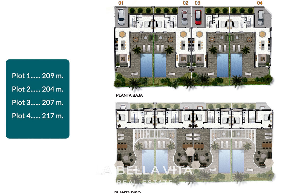 Luxury New Build Villas with private pools for sale in Las Heredades, Rojales, Alicante