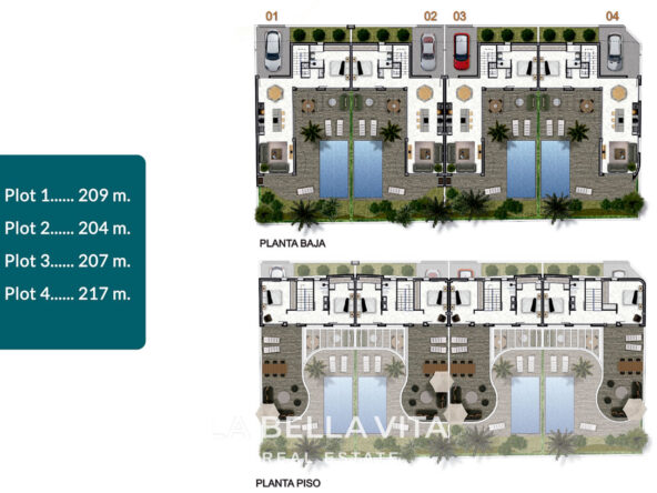 Luxury New Build Villas with private pools for sale in Las Heredades, Rojales, Alicante