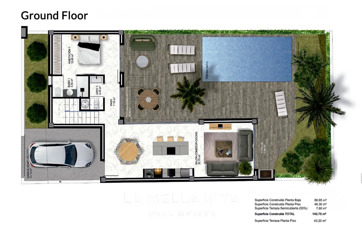 Luxury New Build Villas with private pools for sale in Las Heredades, Rojales, Alicante
