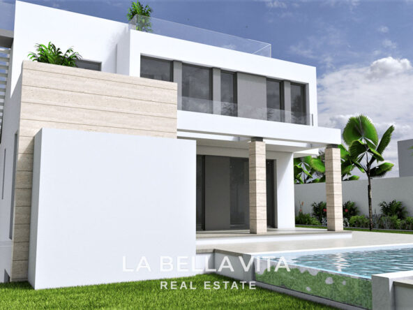 Modern New Build Villas with private pools by the sea for sale in Torrevieja, Alicante