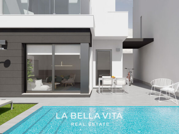 New Build Properties with private pools for sale in Santiago de la Ribera, Murcia, Spain
