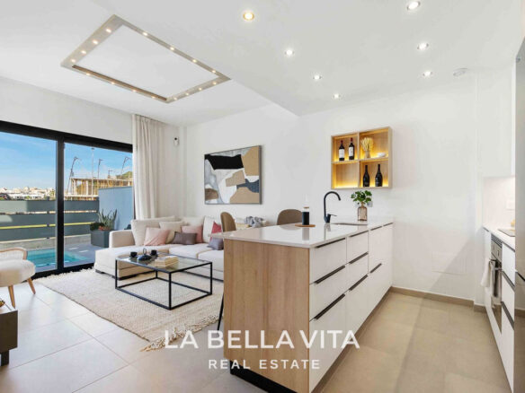 New Build Properties with private pools for sale in Santiago de la Ribera, Murcia, Spain