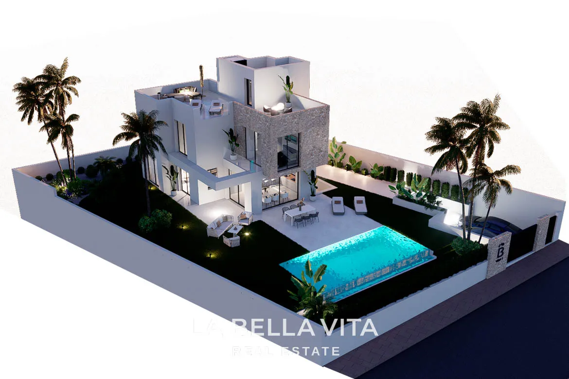 Beautiful New Build Villas with private pools for sale in Finestrat, Benidorm, Alicante