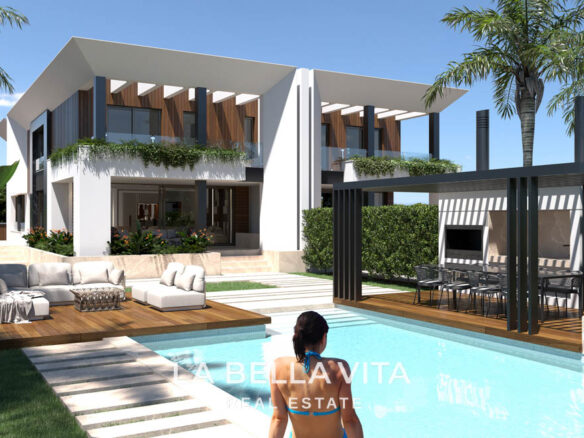 Luxury New Build Villa with private pool and basement for sale in Los Balcones, Torrevieja, Spain