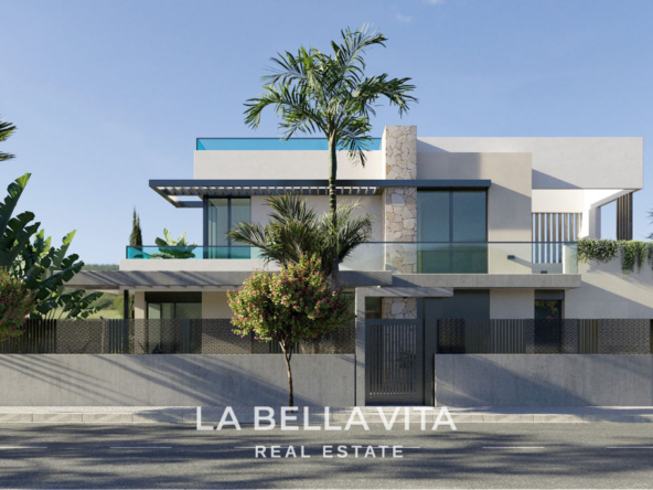 New Build Luxury Villas with basement for sale in Santa Rosalia Lake & Life Resort, Murcia