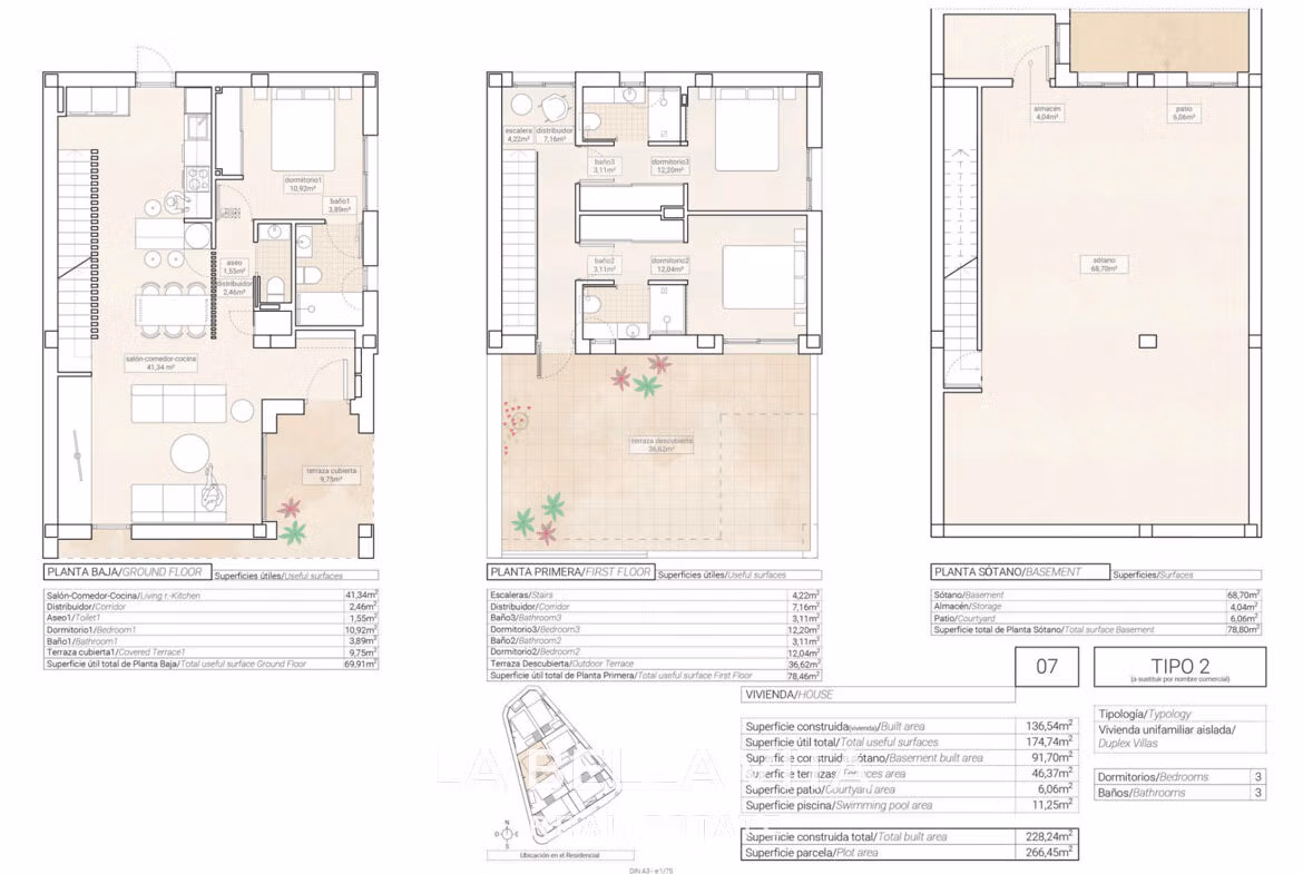 New Build Properties with basement and private pool for sale in Hondon de las Nieves, Alicante