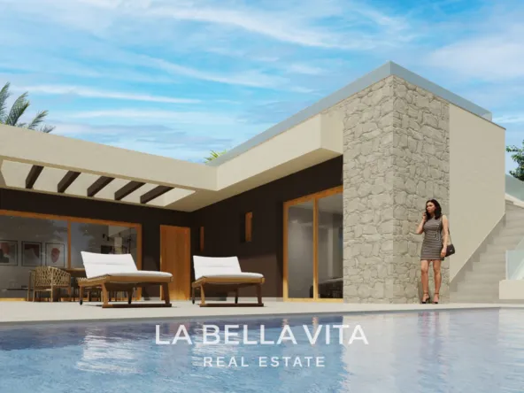 New Build single storey Villas with Private Pools and solarium for sale in Ciudad Quesada, Alicante