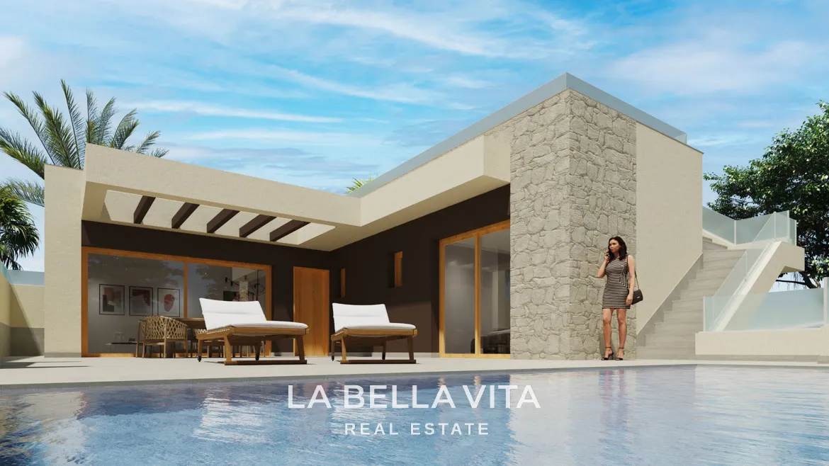 New Build single storey Villas with Private Pools and solarium for sale in Ciudad Quesada, Alicante