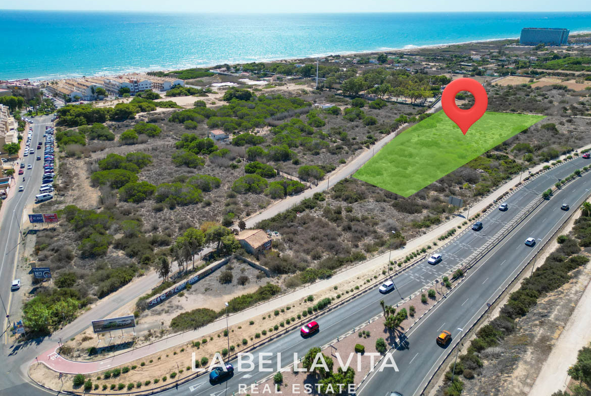 Exclusive Buildable Land Plot with Sea Views for sale by the beach of Guardamar del Segura, Alicante, Spain