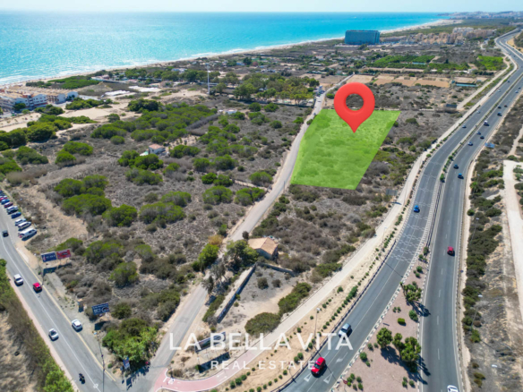Exclusive Buildable Land Plot with Sea Views for sale by the beach of Guardamar del Segura, Alicante, Spain