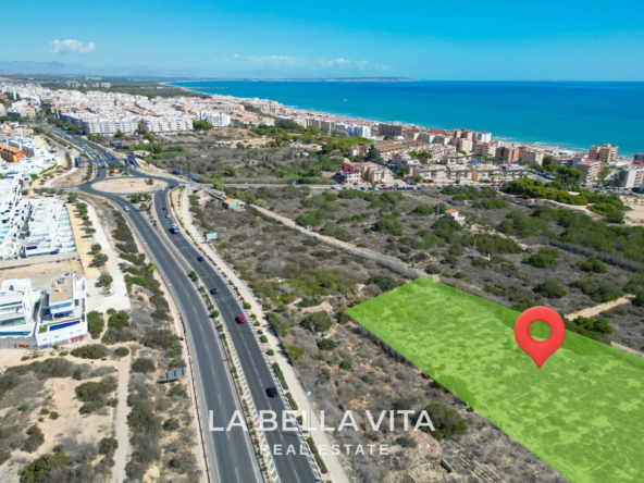 Exclusive Buildable Land Plot with Sea Views for sale by the beach of Guardamar del Segura, Alicante, Spain